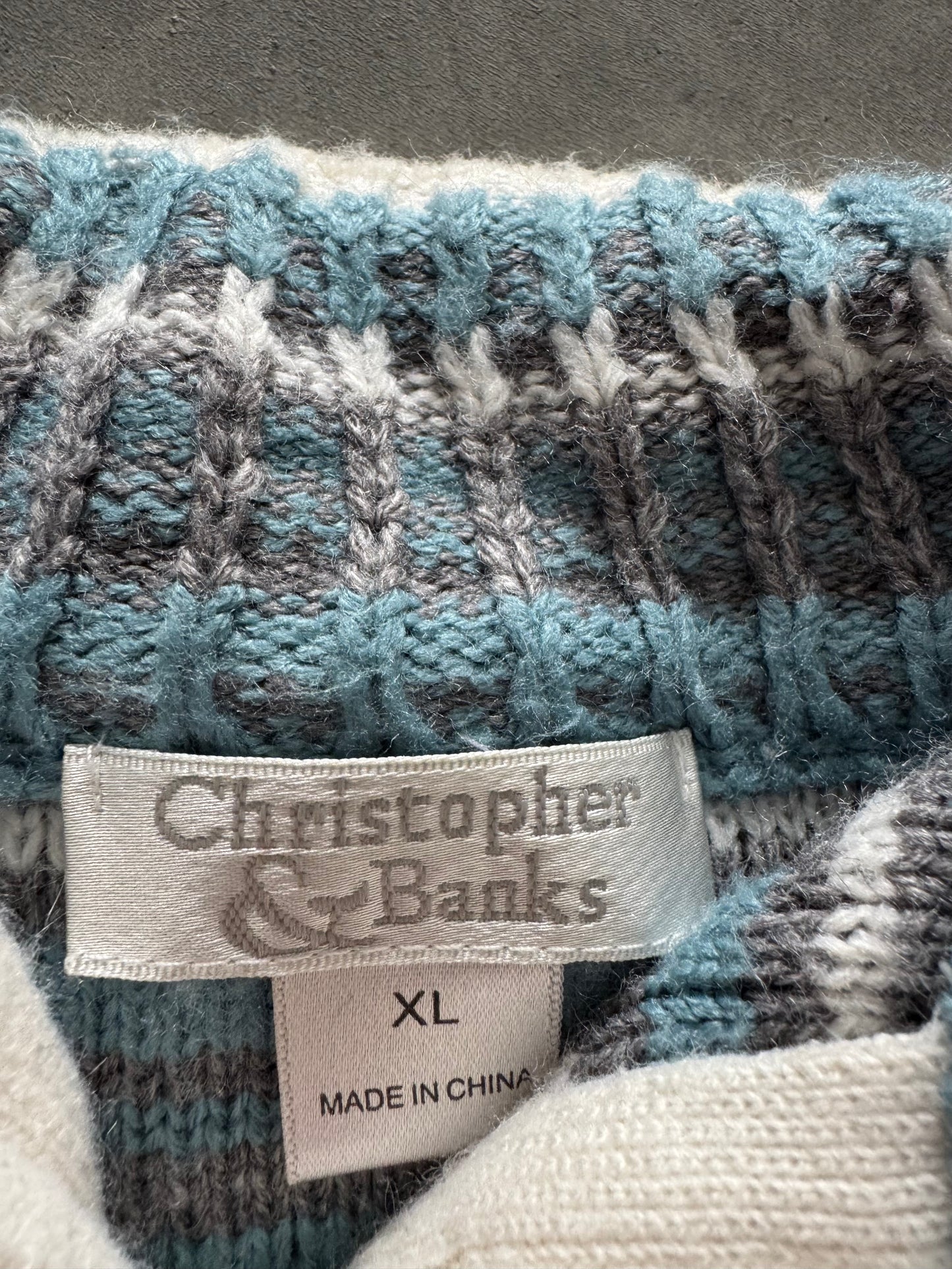 Vintage Christopher & Banks Zip Up Sweater - XL