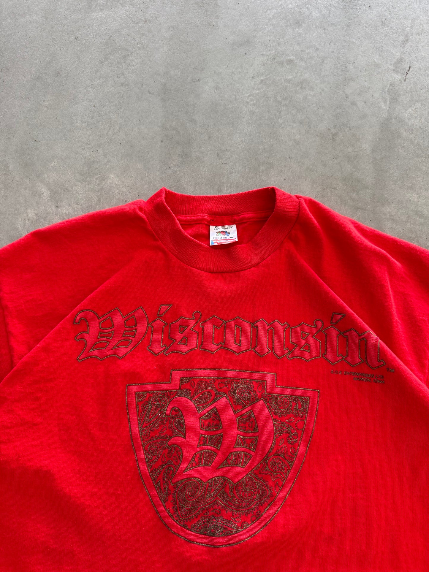Vintage 90s Wisconsin Badgers Tee - XL