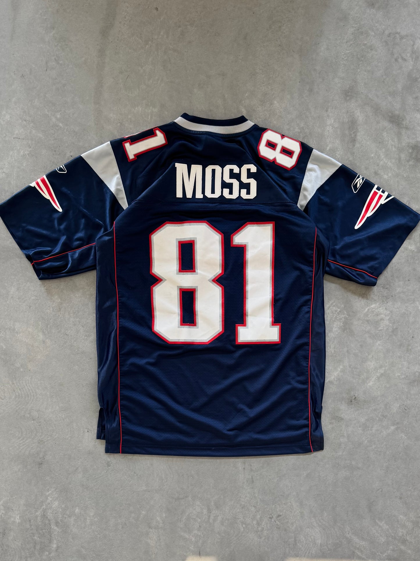 Vintage Reebok Randy Moss Patriots Jersey - L