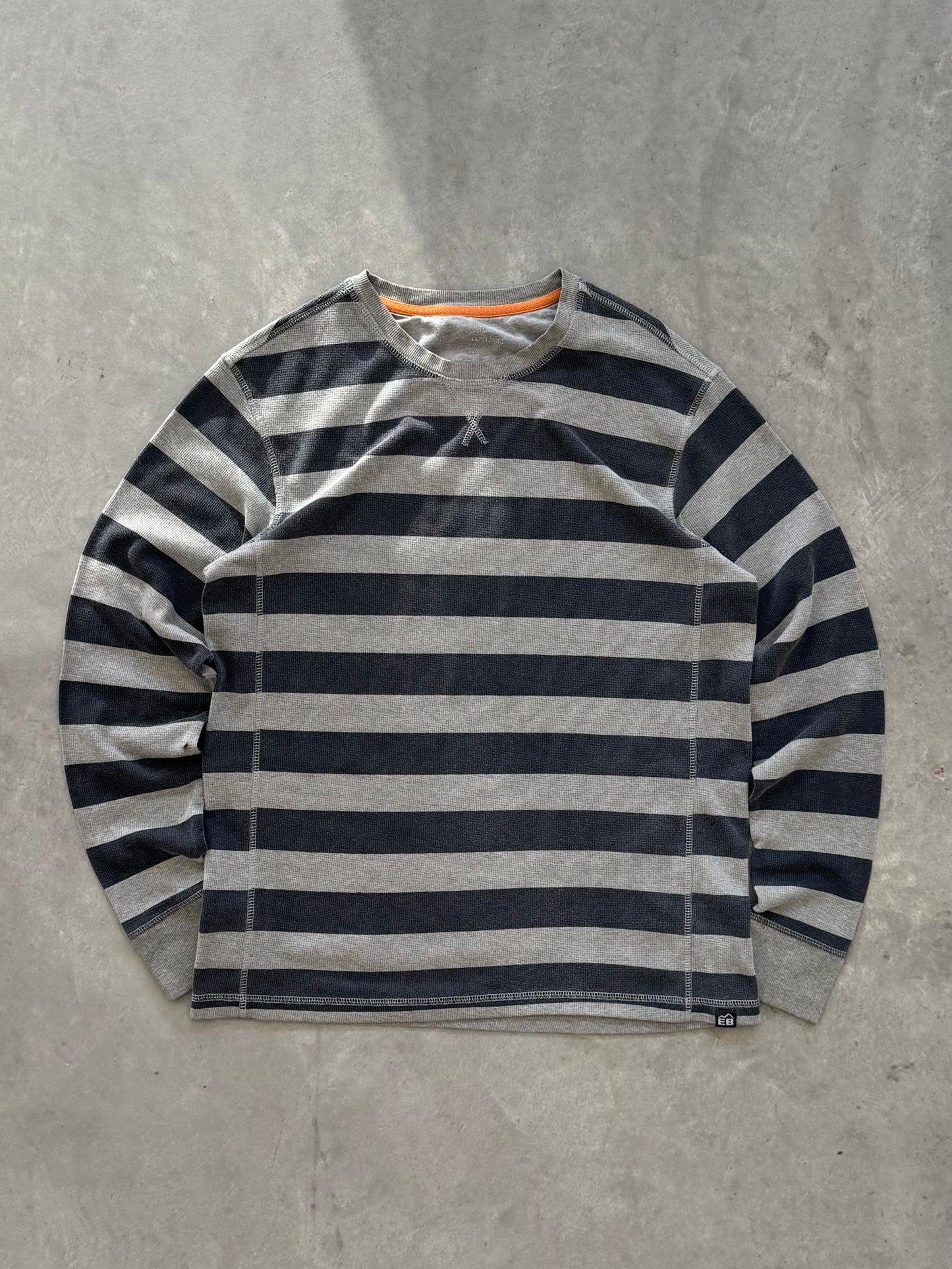 Striped Waffle Knit Longsleeve - L