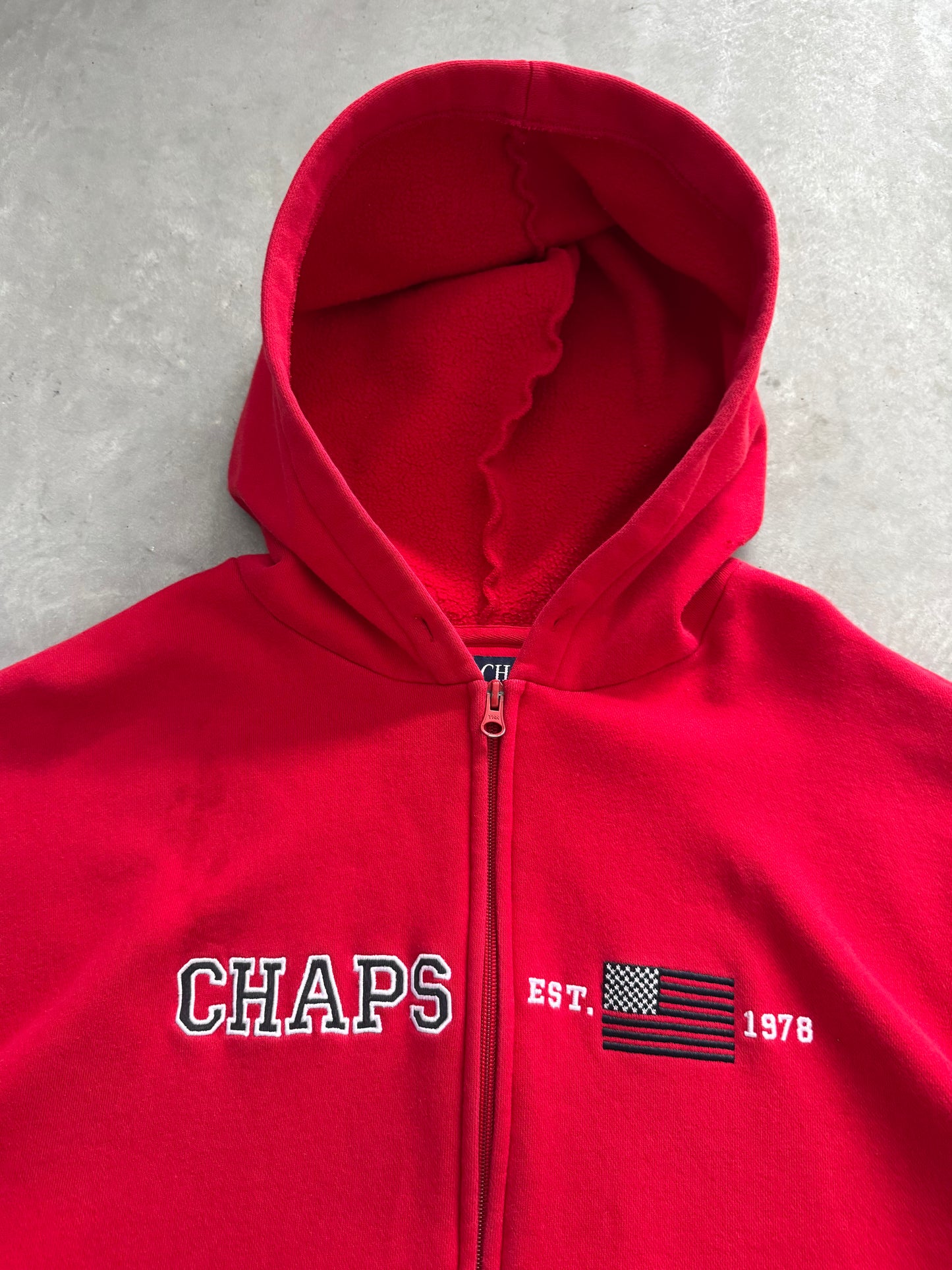 Vintage Chaps Zip Up Hoodie - XXL