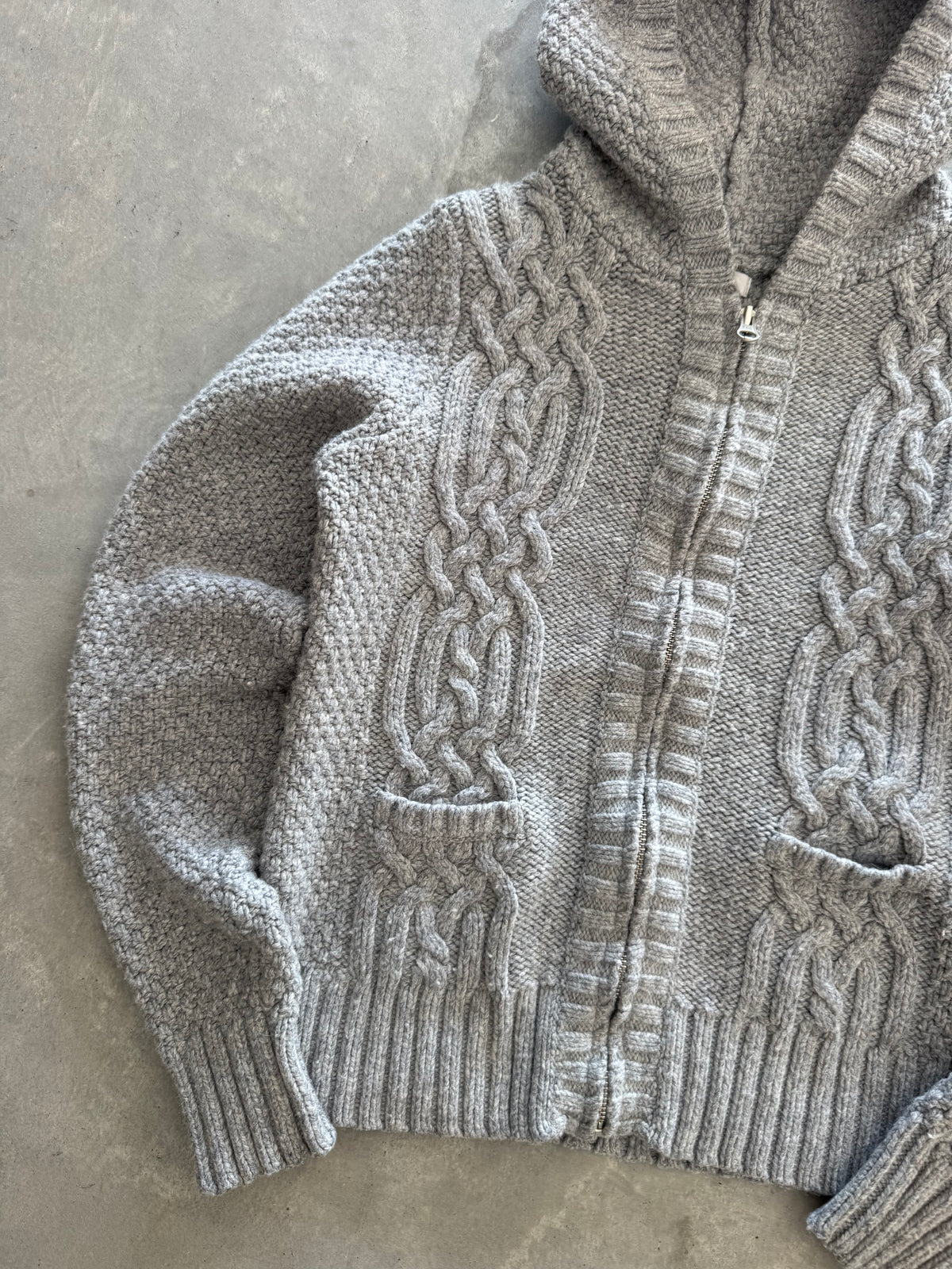 Vintage Women’s Knit Zip Up Hoodie - M