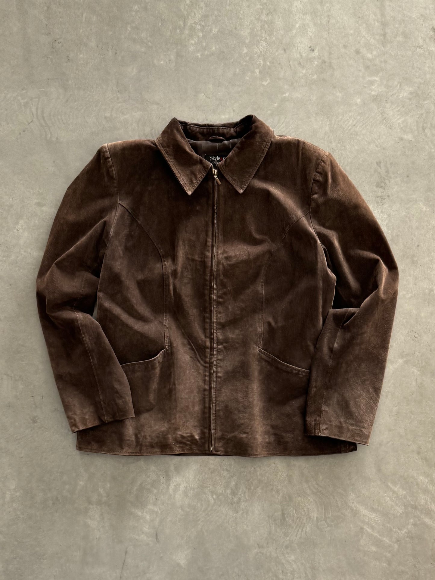 Vintage Suede Leather Women’s Jacket - L