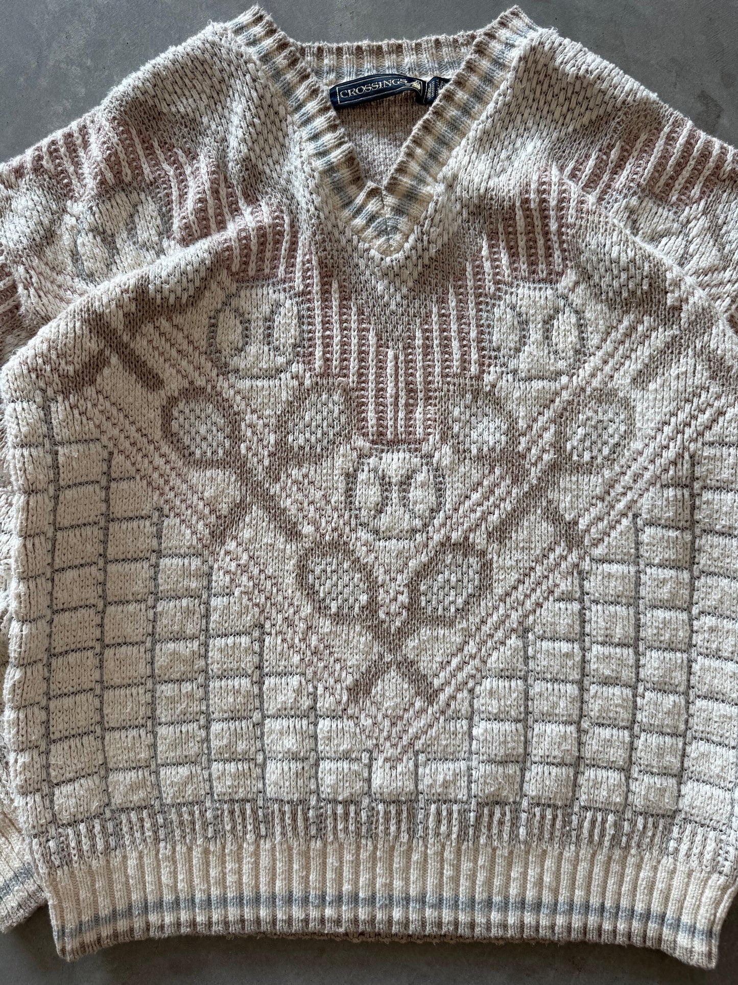 Vintage Tennis Sweater - L