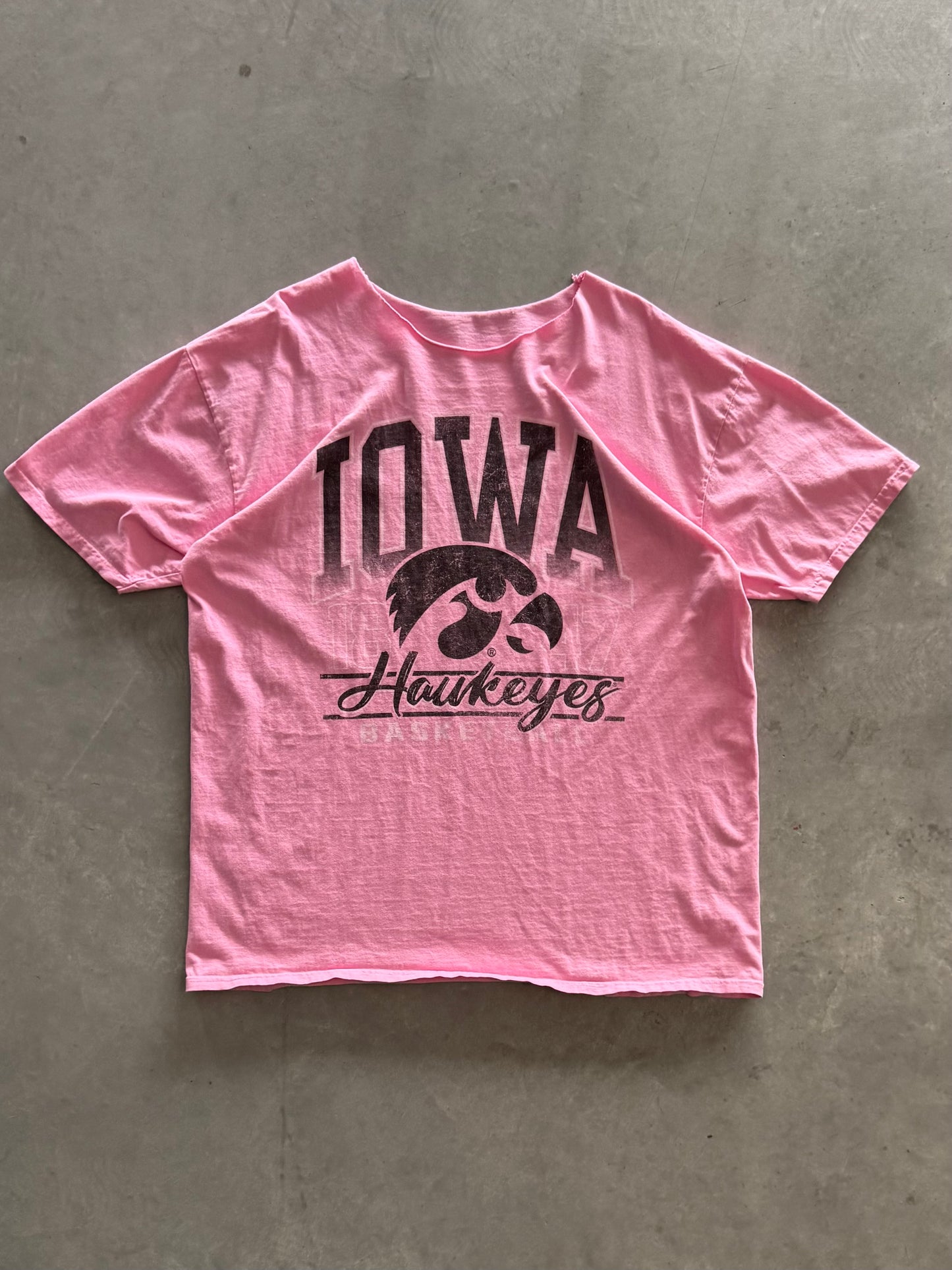 Iowa Hawkeyes Basketball Off The Shoulder Tee - XXL