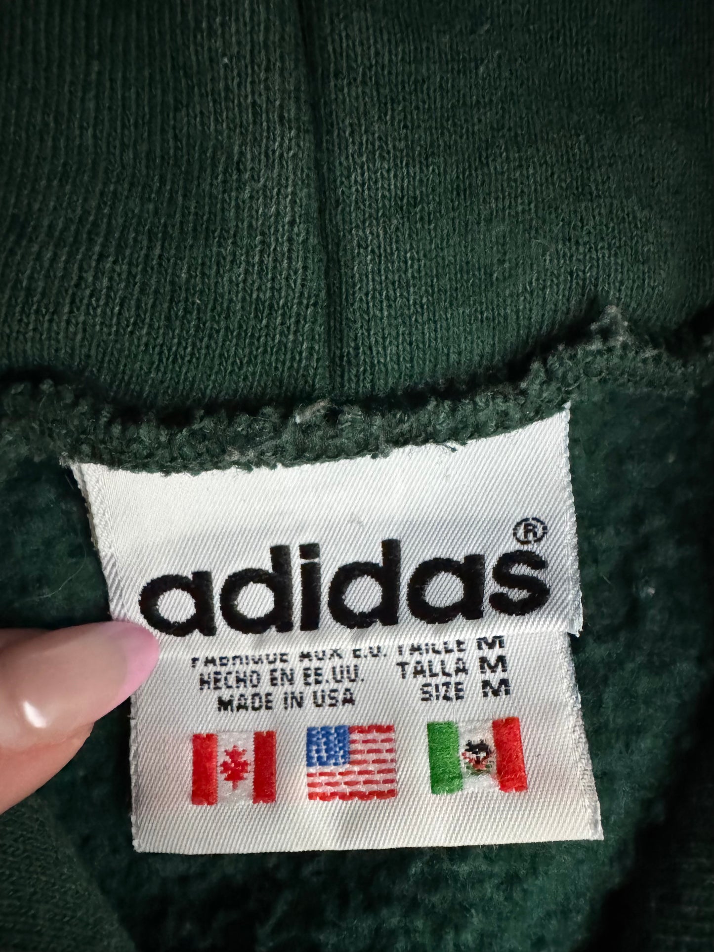 Vintage 90s Adidas Hoodie - M