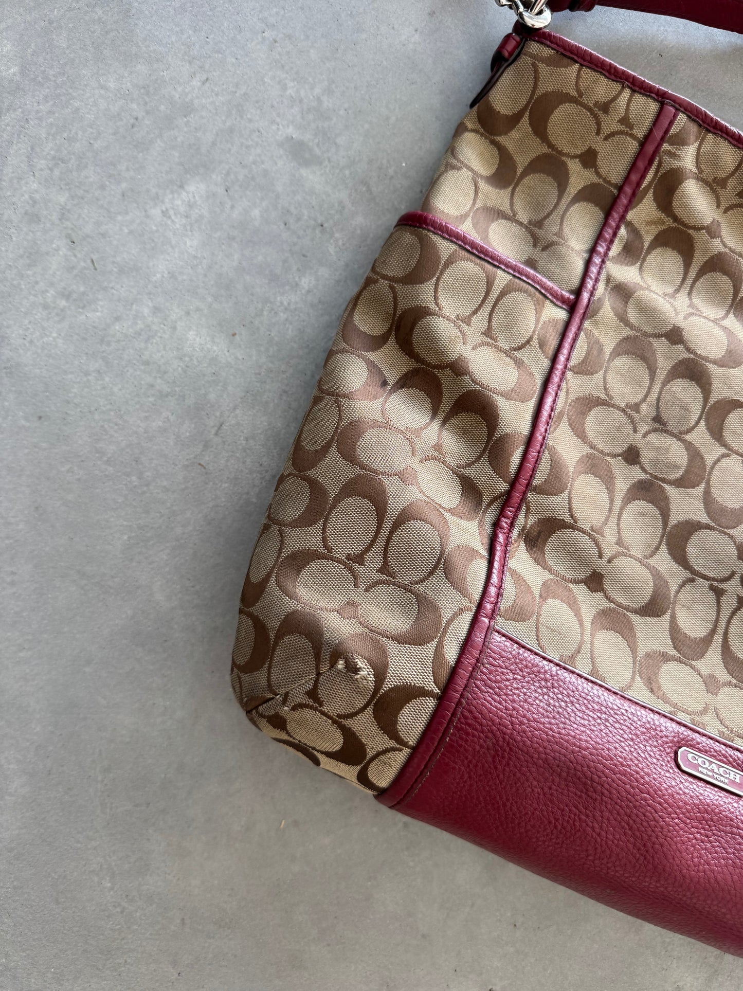 Vintage Coach Park Signature Hobo Bag