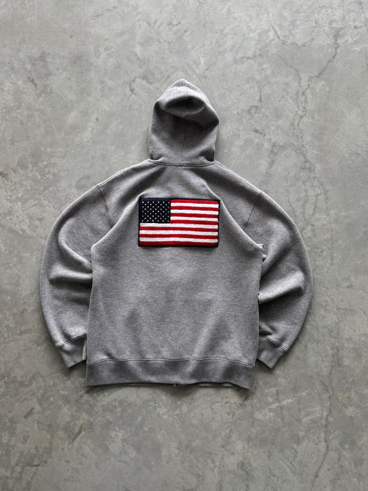 Vintage Ralph Lauren Polo Flag Zip Up Hoodie - XL
