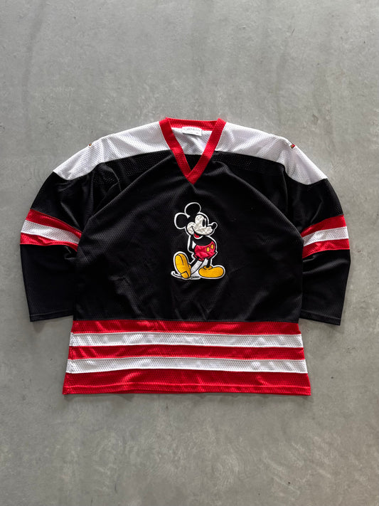 Vintage 90s Mickey Mouse Hockey Jersey - XL