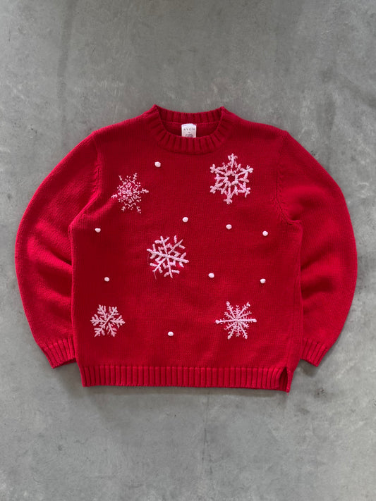 Vintage Women’s Snowflake Sweater - XXL
