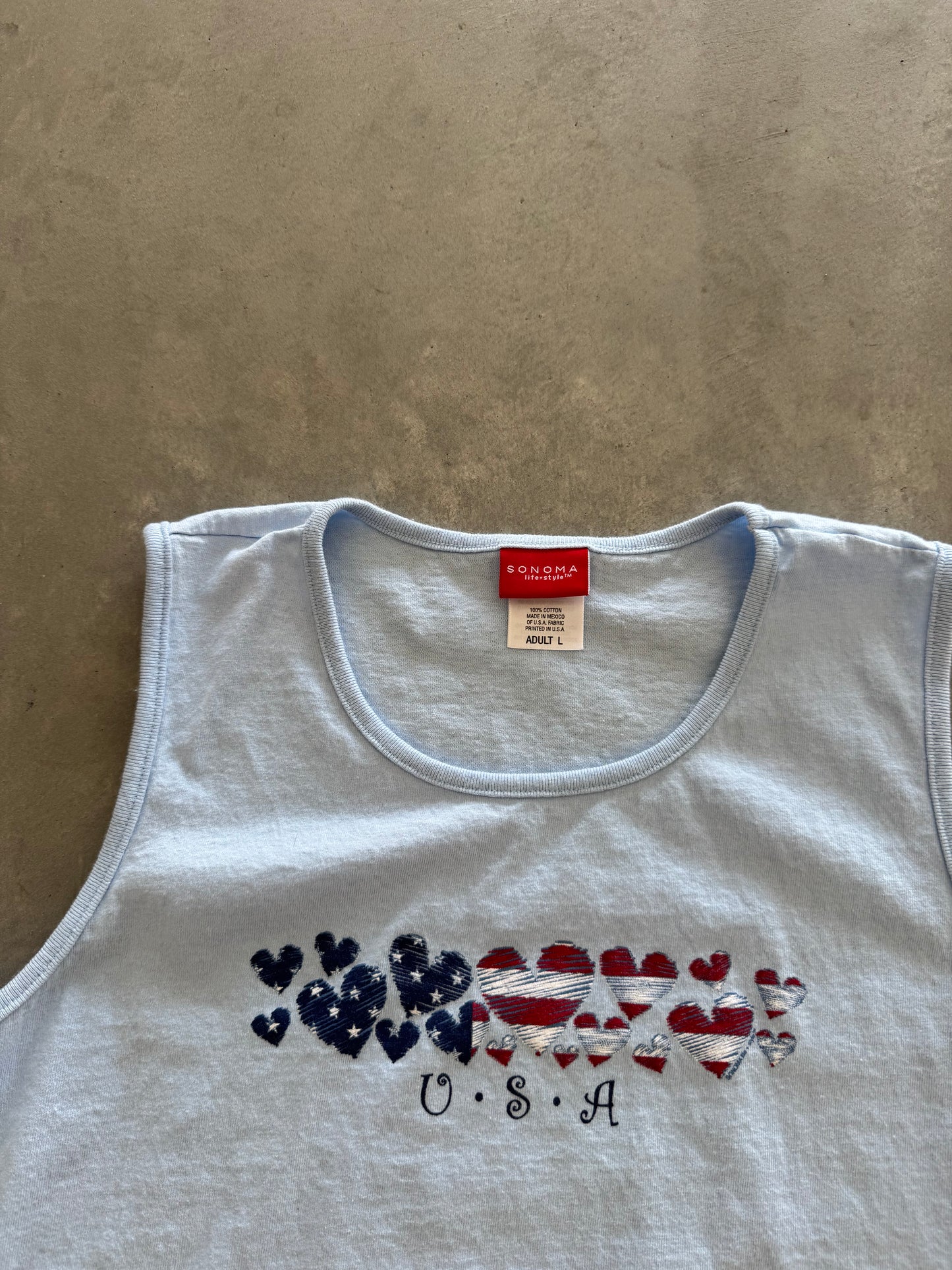 Vintage 4th of July Tank Top - L