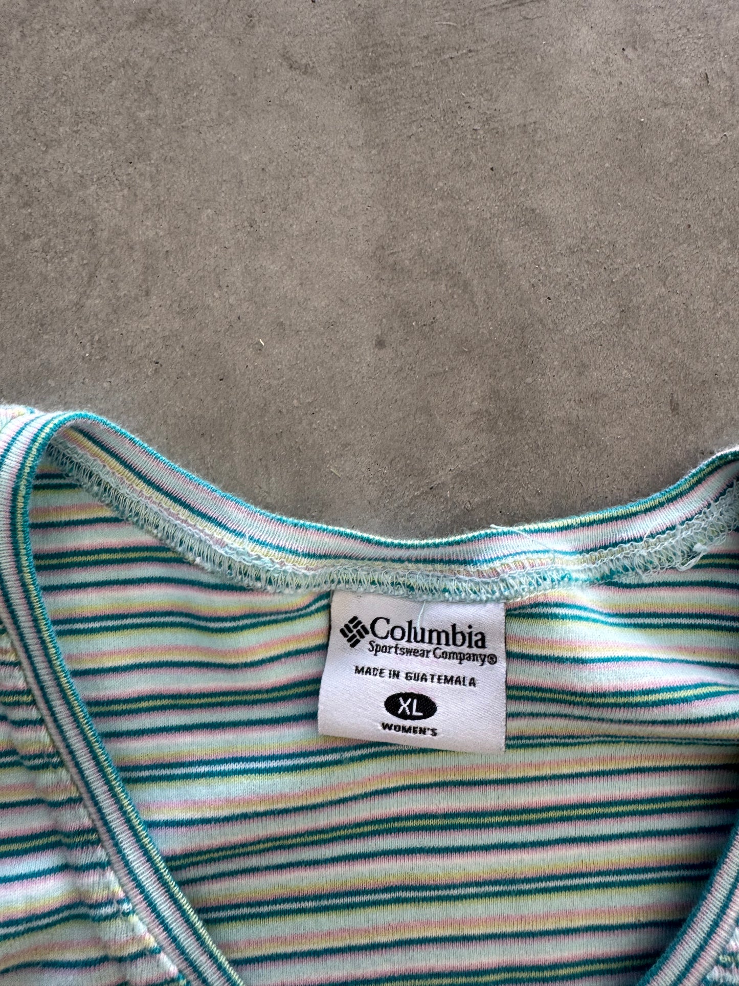 Vintage Women’s Columbia Striped Tank Top - XL