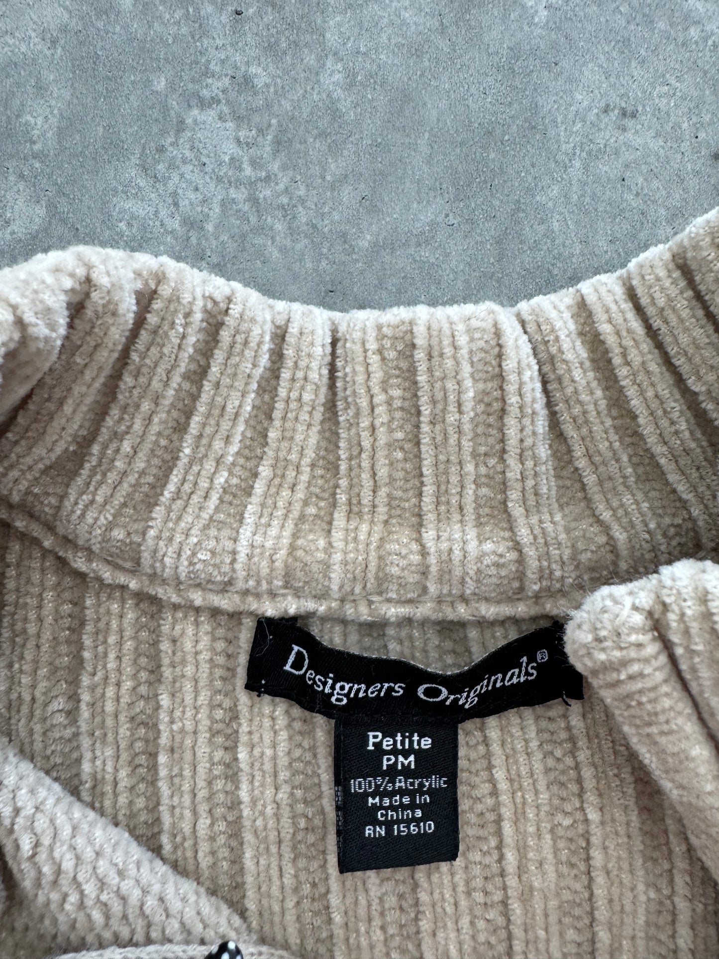 Vintage Soft Zip Up Sweater - M