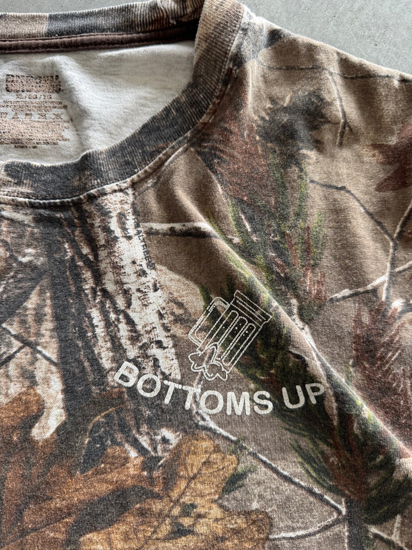 Vintage Camo Bottoms Up Tee - XL