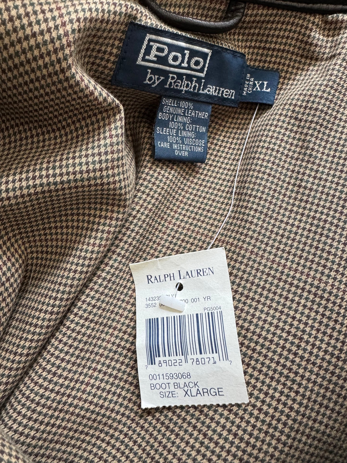 Vintage Dark Brown Polo Ralph Lauren Leather Jacket - XL