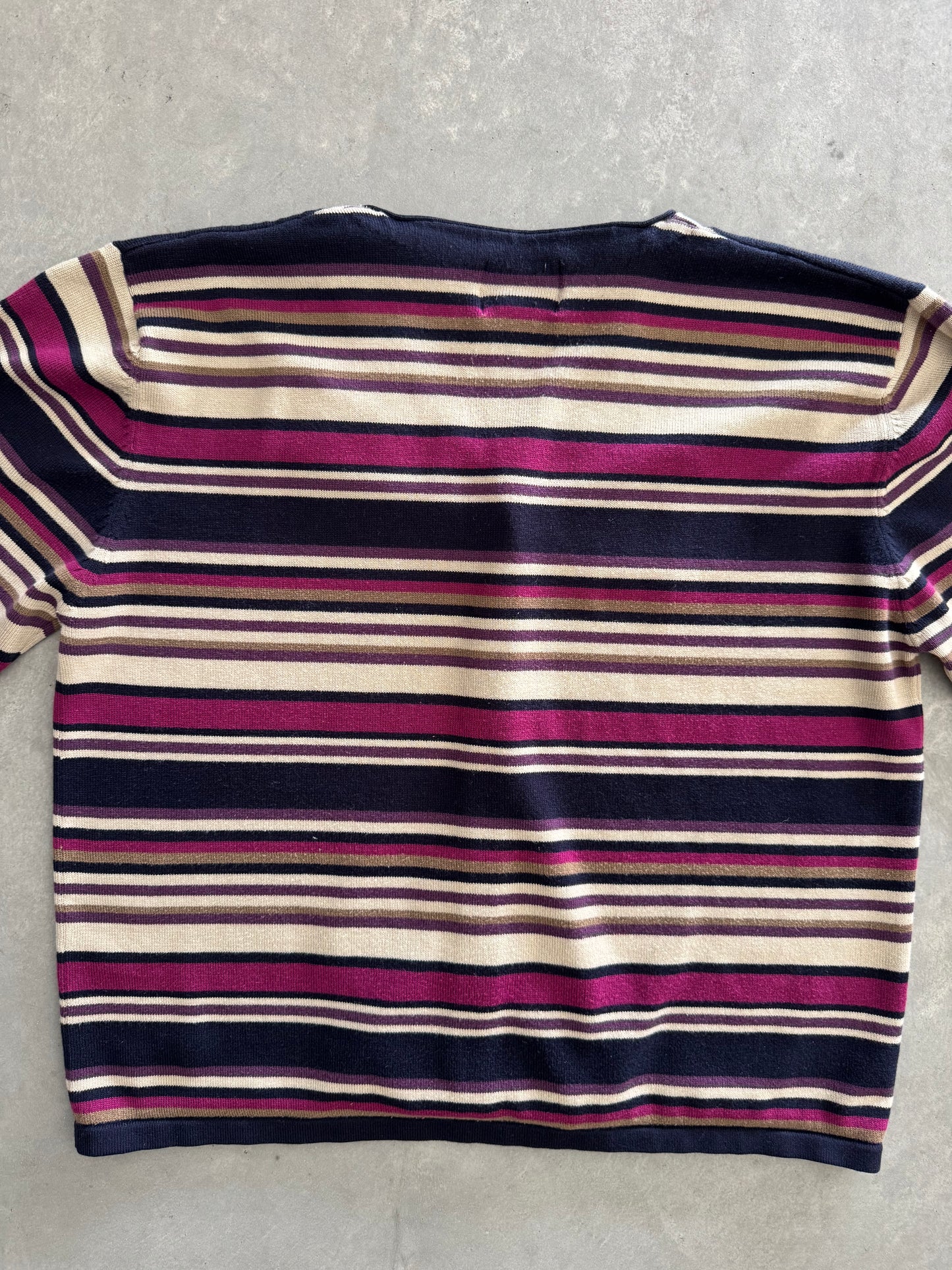 Vintage Christopher & Banks Striped Cardigan - XL