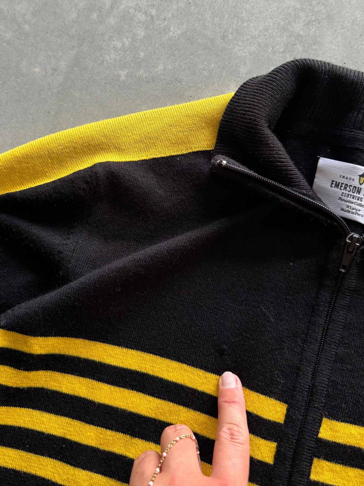 Iowa Hawkeyes Striped Zip Up - XL