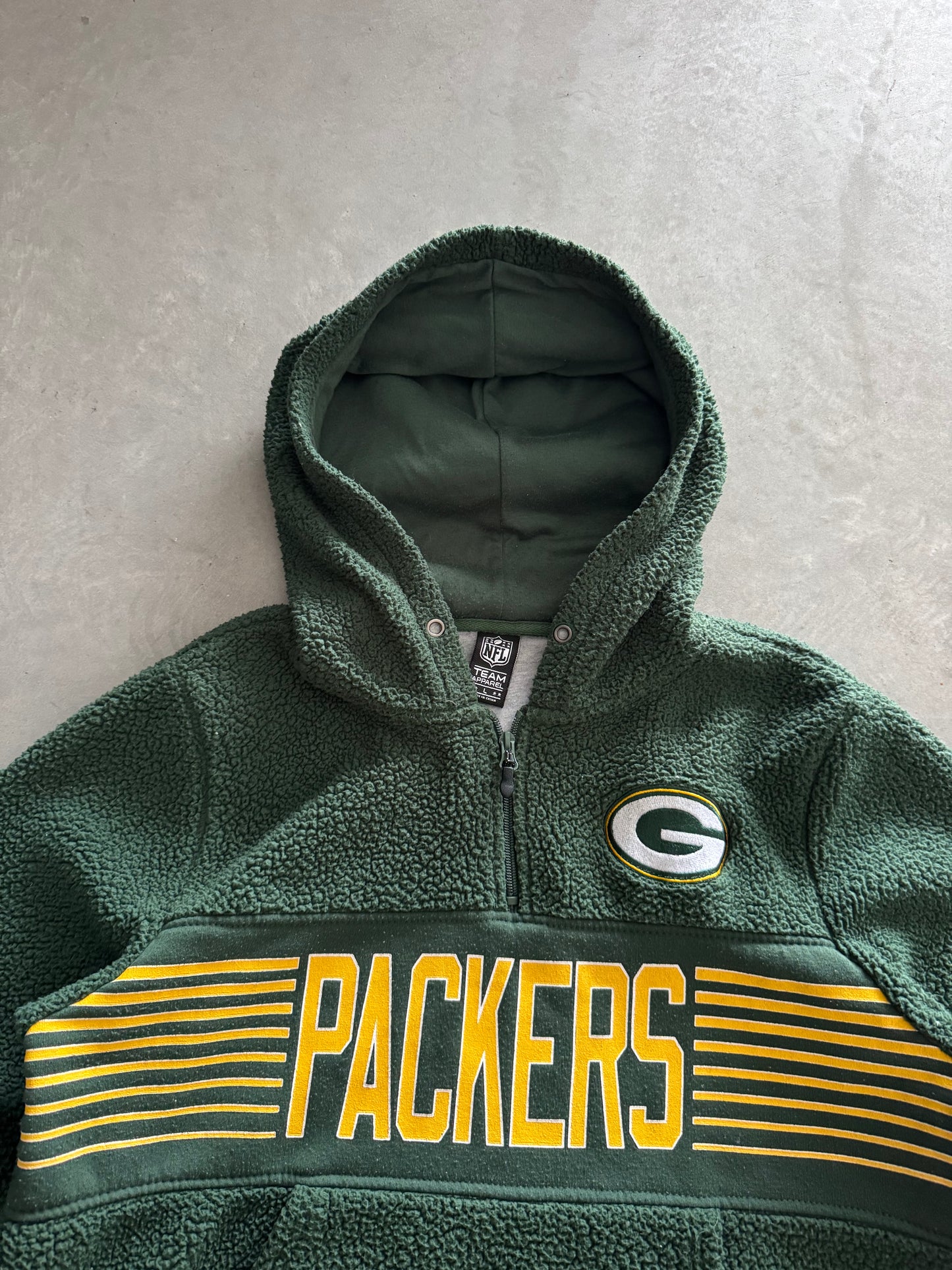 Green Bay Packers Cropped Fleece Sweatshirt - L