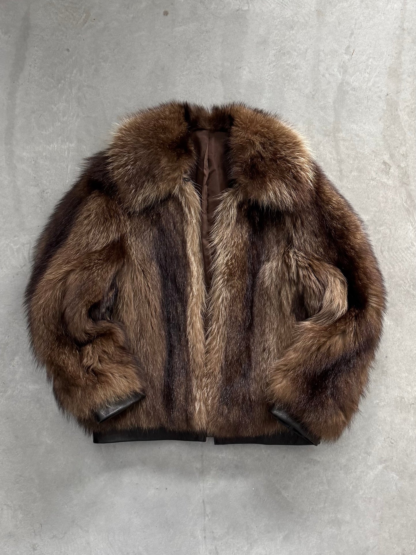 Vintage Real Fur Coat - L