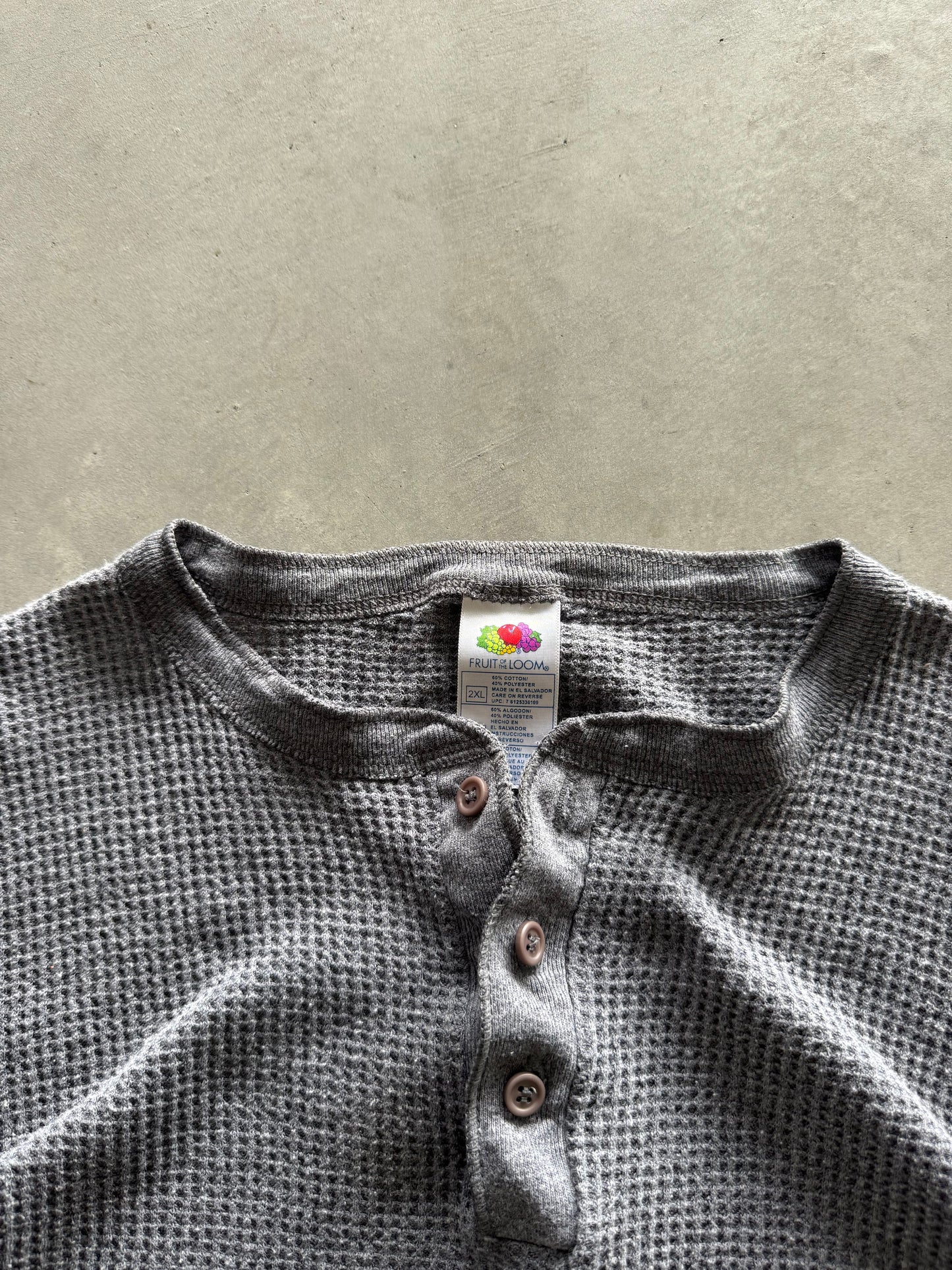 Vintage Fruit of the Loom Waffle Knit - XL