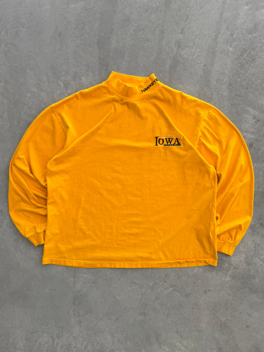 Vintage Iowa Hawkeyes Longsleeve Mock Neck - XXL