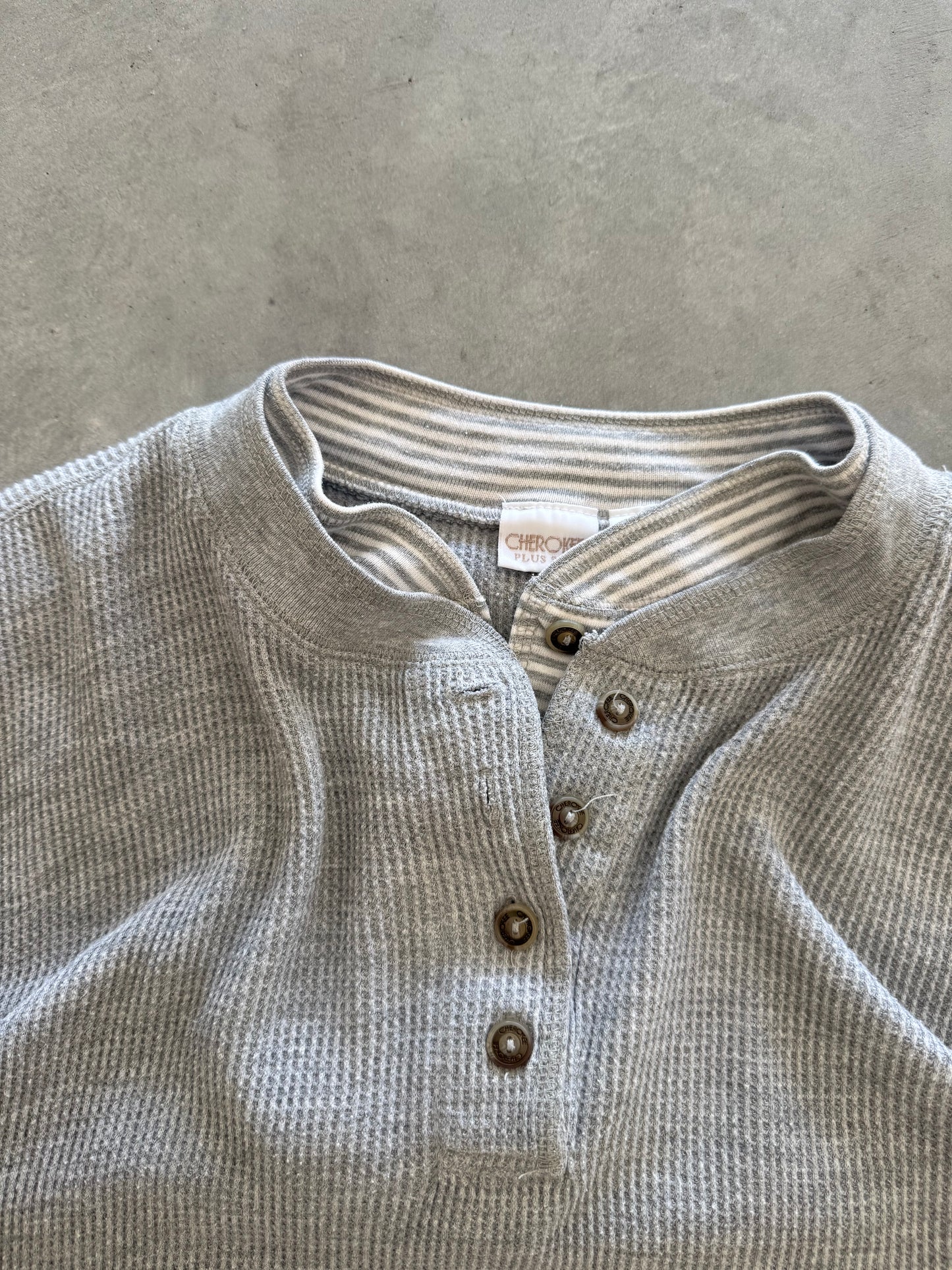 Vintage Cherokee Layered Waffle Knit Long Sleeve - XL