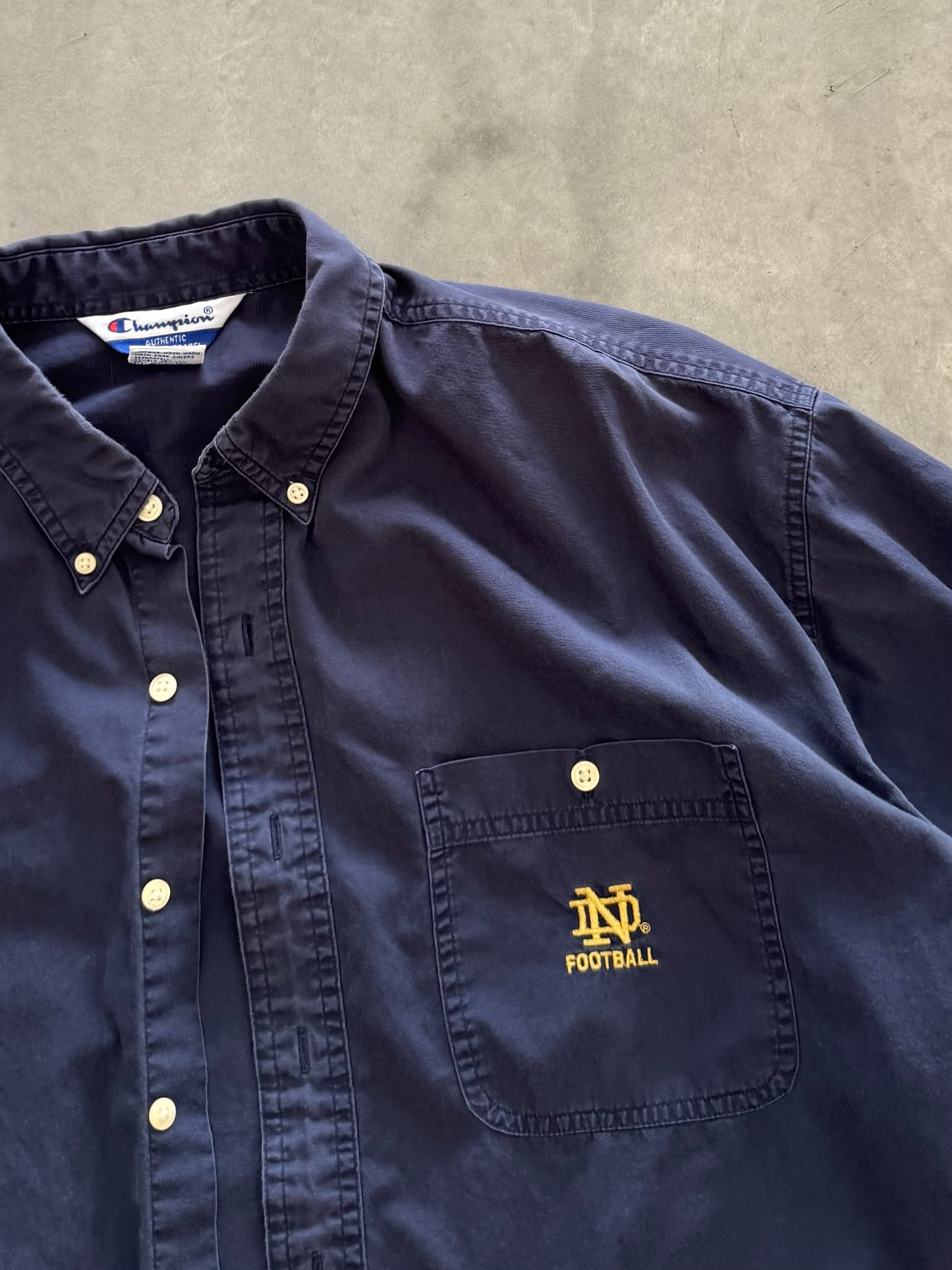 Vintage Notre Dame Champion Button Up - XL