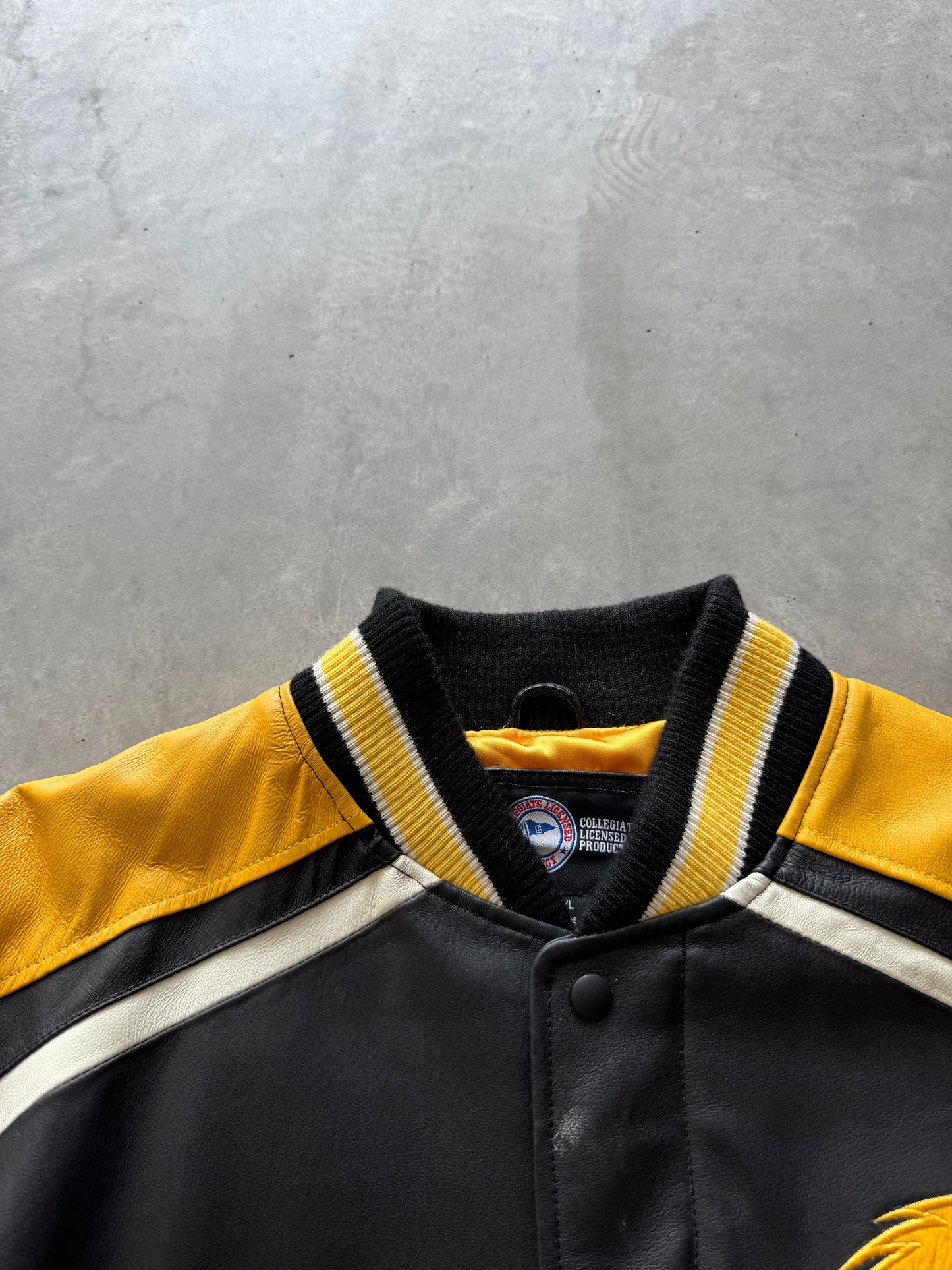 Vintage Iowa Hawkeyes Leather Jacket - XL