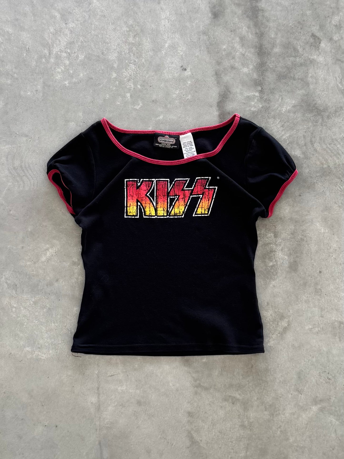 Vintage 00s Kiss Winterland Cropped Tee - L