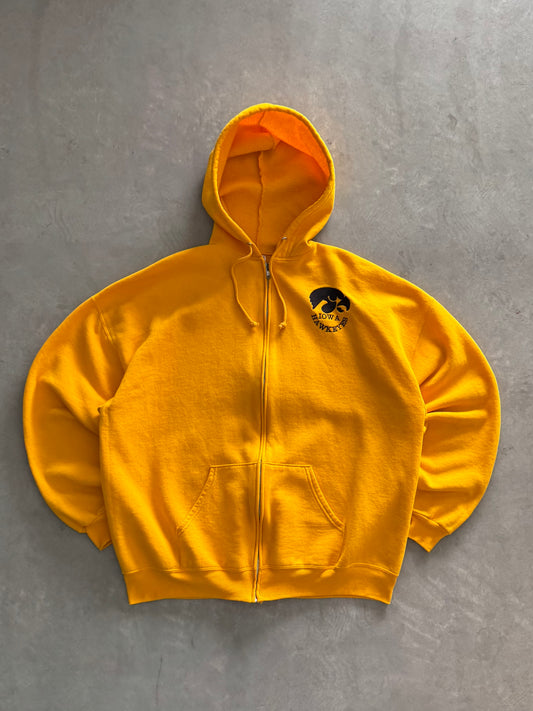 Vintage Iowa Hawkeyes Zip Up Hoodie - XXL