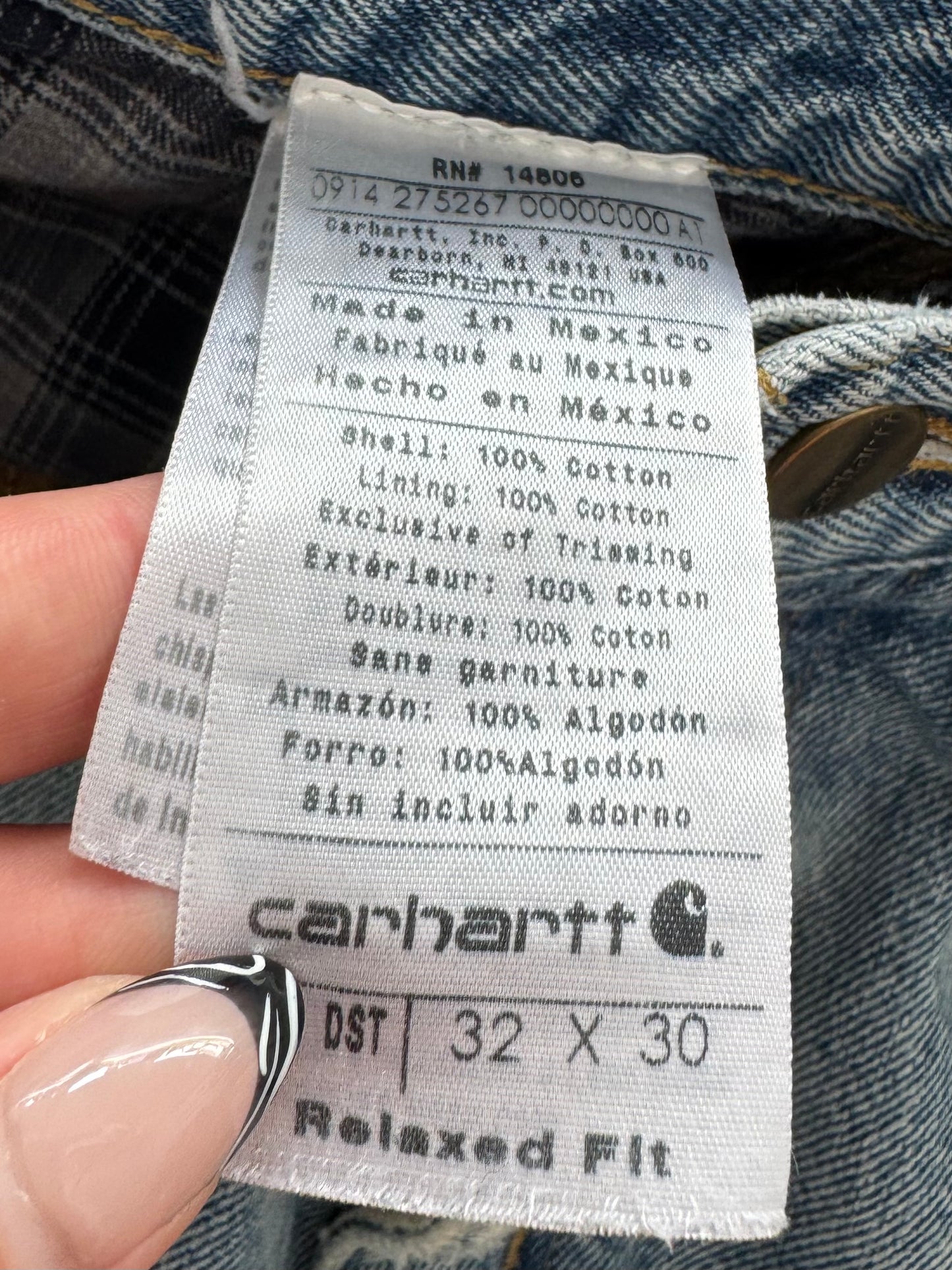 Vintage Carhartt Flannel Lined Jeans - 32x30