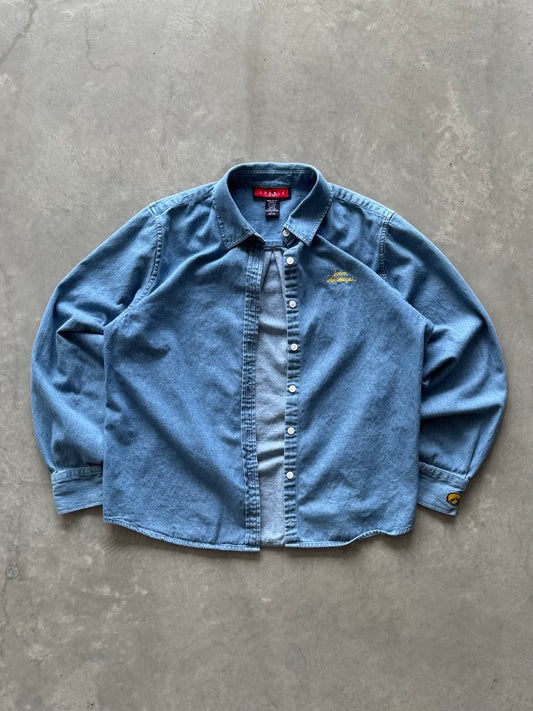 Vintage Iowa Hawkeyes Denim Button Up - L
