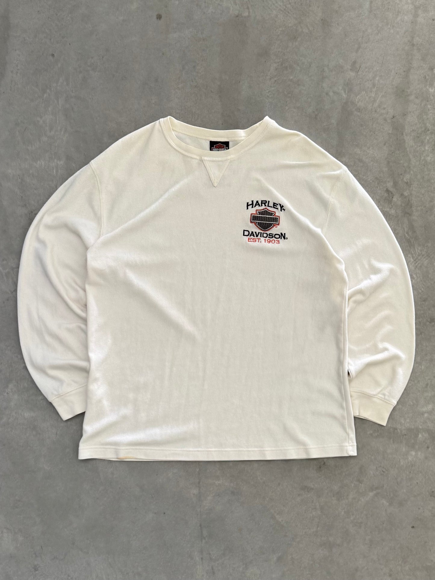Harley Davidson Waffle Knit Long Sleeve - XL