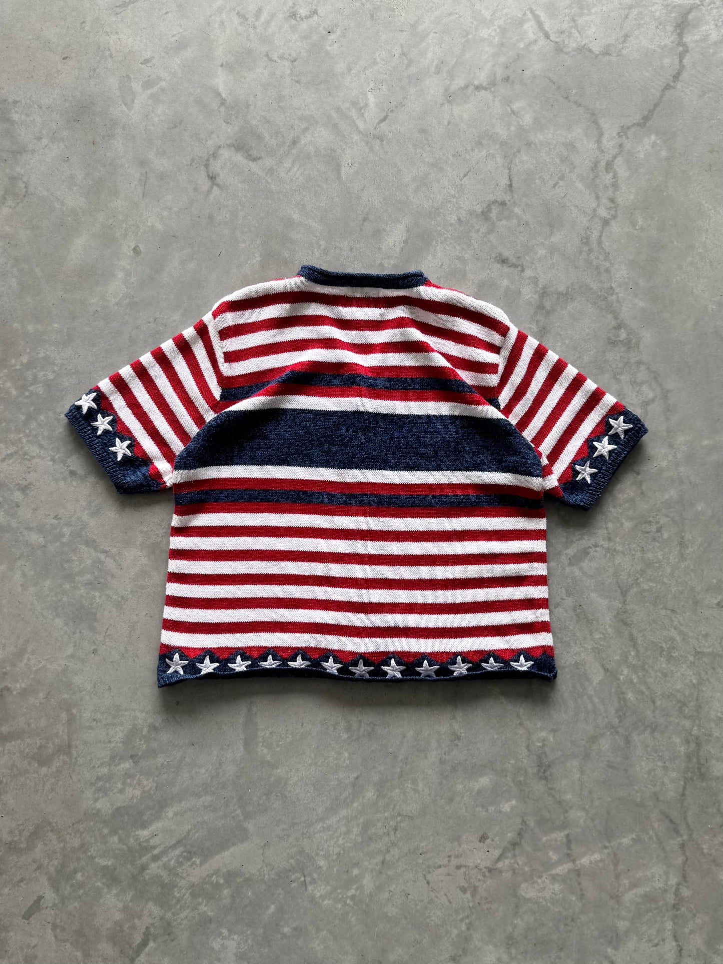 Vintage 4th of July Knit Cardigan - L