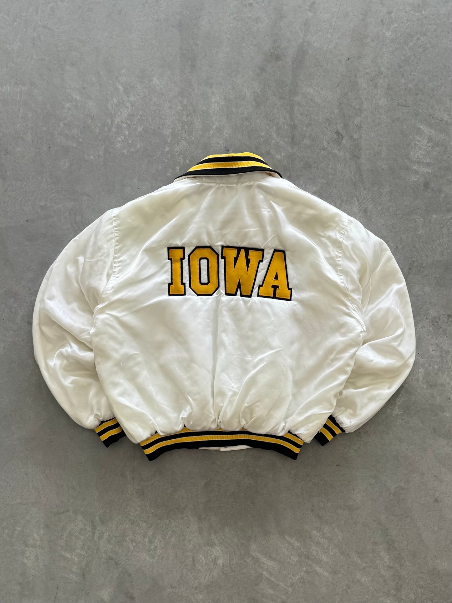 Vintage Iowa Hawkeyes Satin Bomber Jacket - L