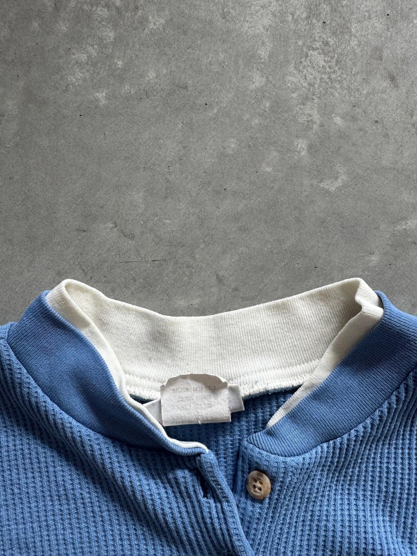 Vintage Waffle Knit Layered Women’s Long Sleeve - XL