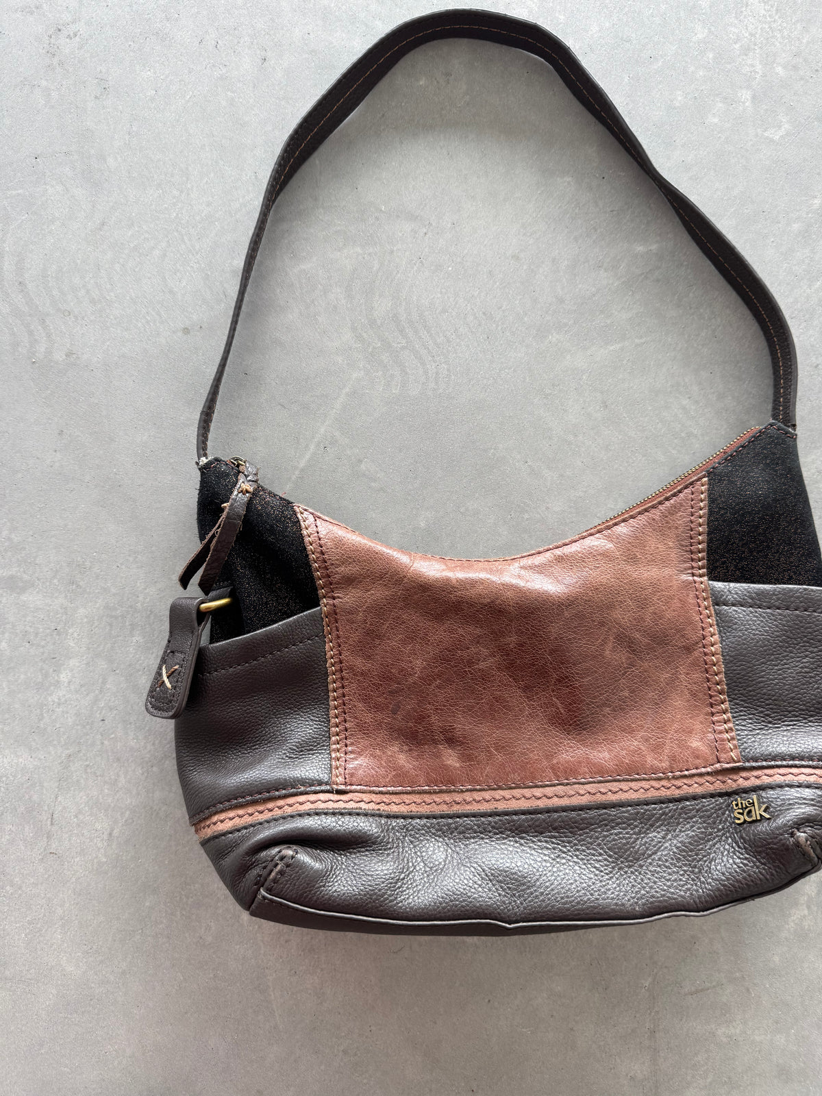 Vintage The Sak Leather Patchwork Purse