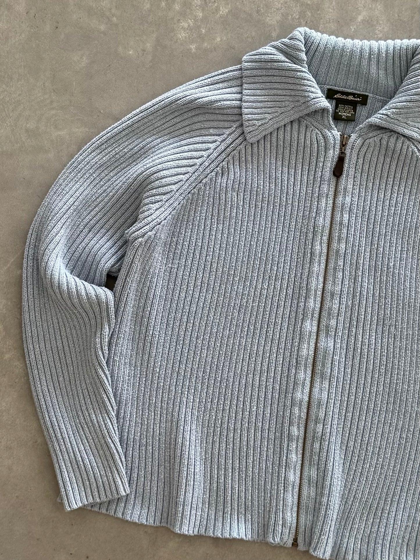 Vintage Eddie Bauer Knit Zip Up - XL