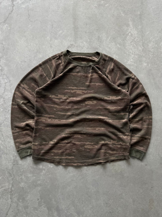 Camo Waffle Knit Longsleeve - XXL