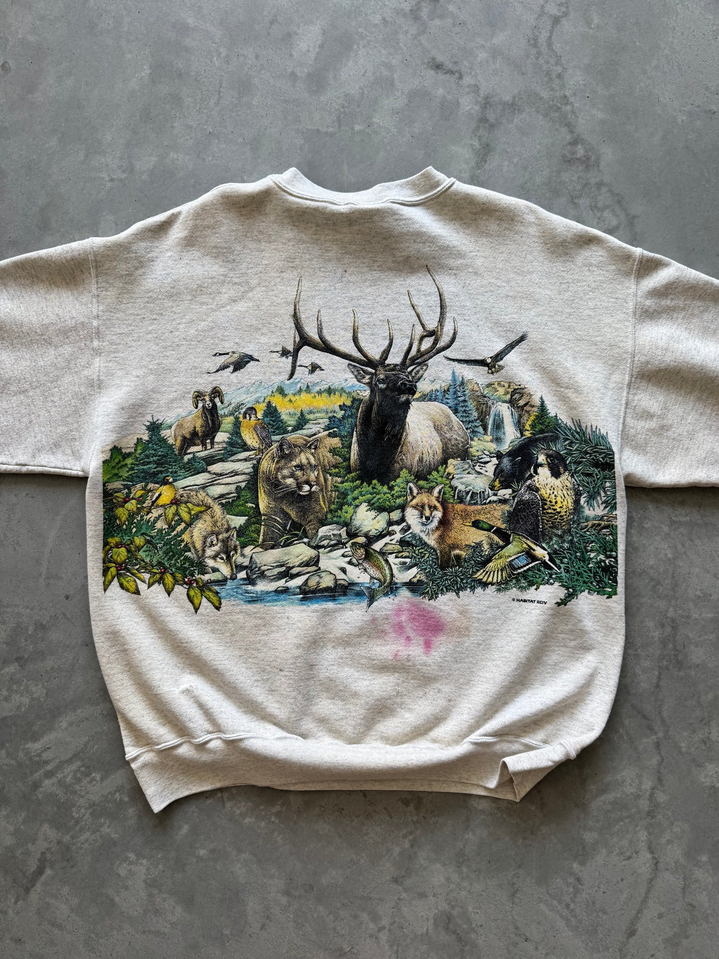Vintage 90s All Over Print Wildlife Sweatshirt - XL