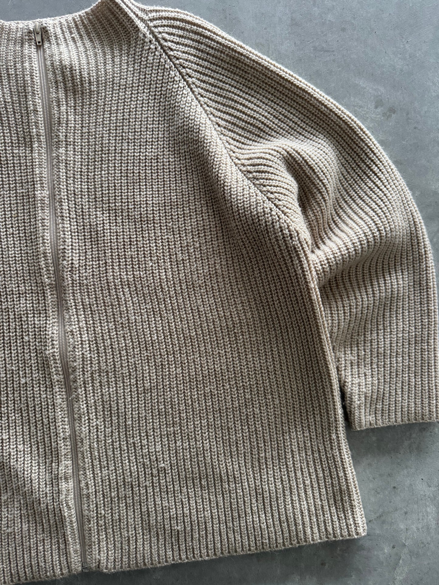 Vintage Zip Up Sweater - L