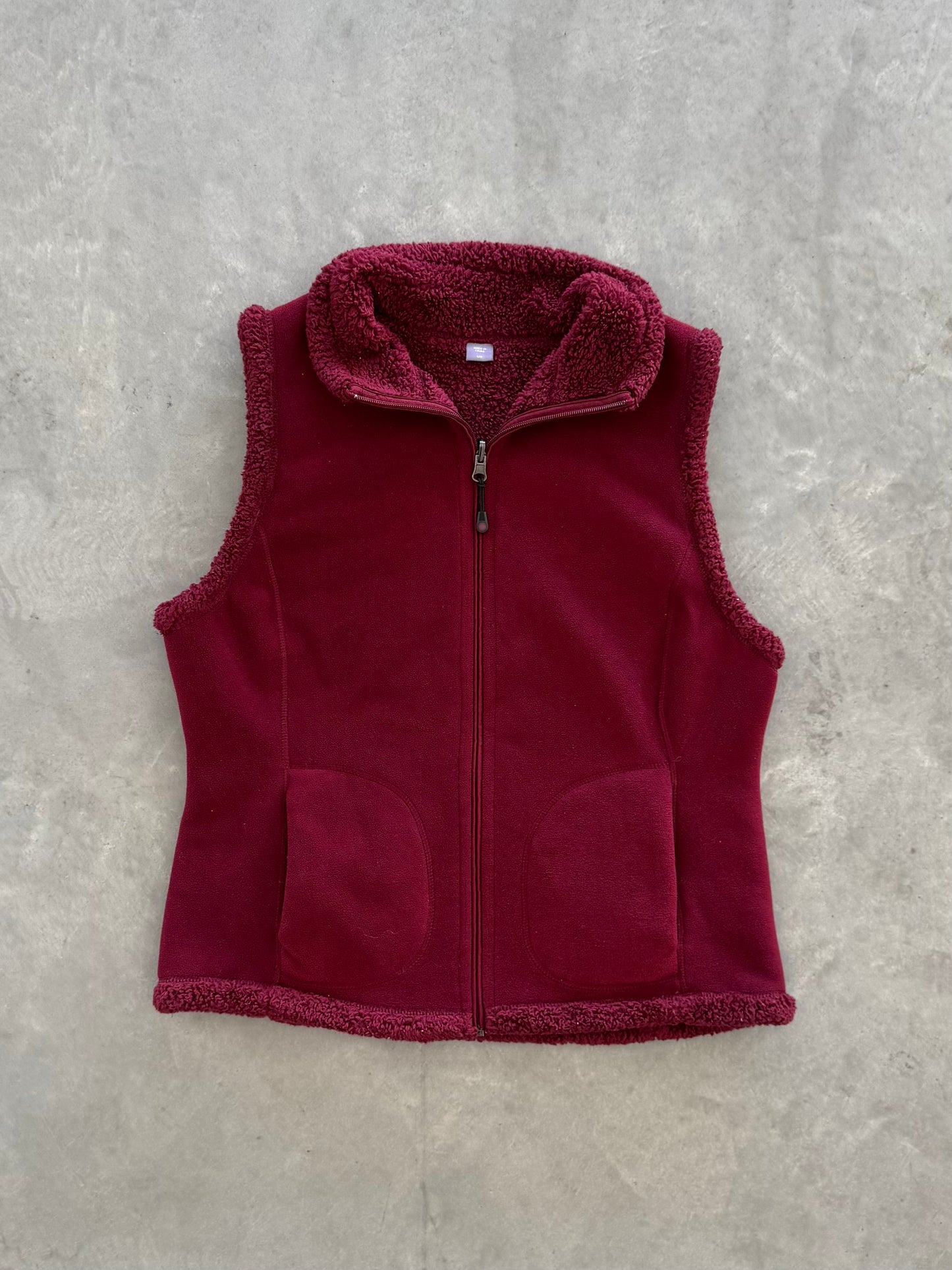Vintage Fleece Womens Vest - L