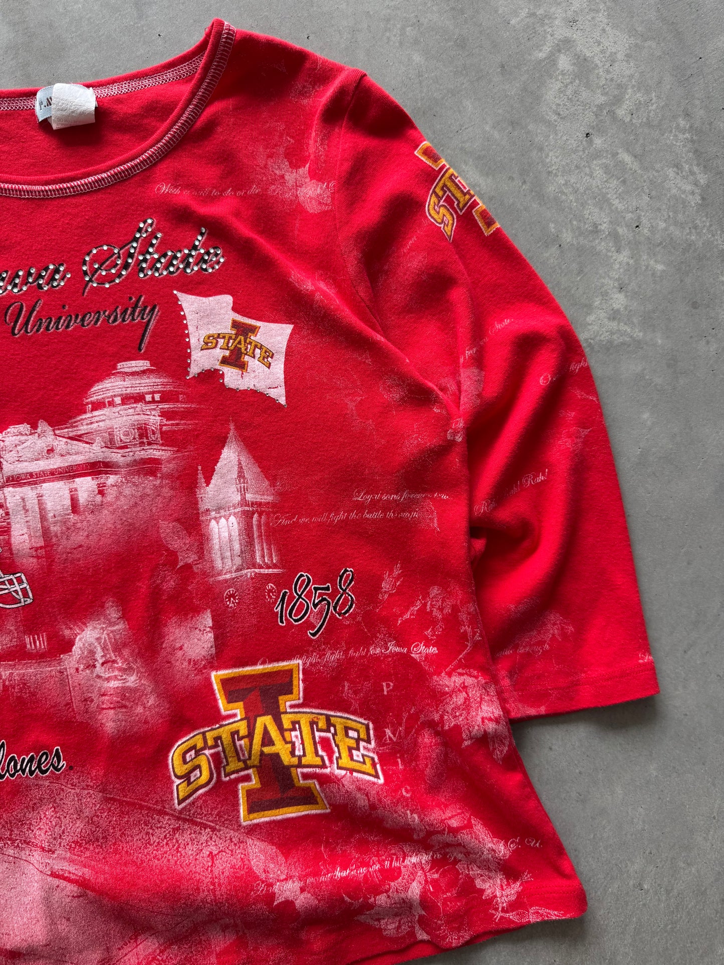 Vintage Iowa State Cyclones 3/4 Sleeve Women’s Tee - M