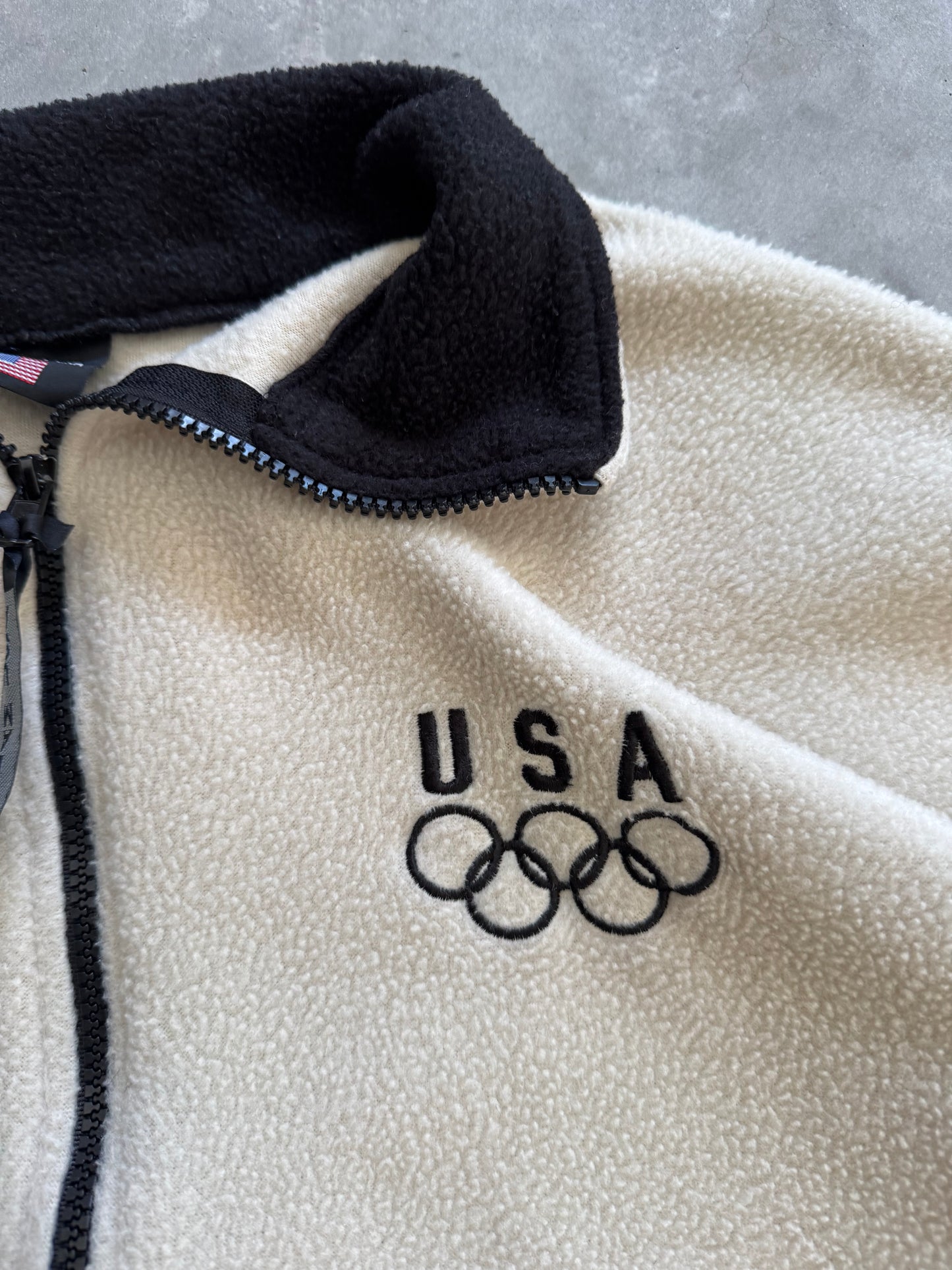Vintage Team USA Fleece Zip Up - M