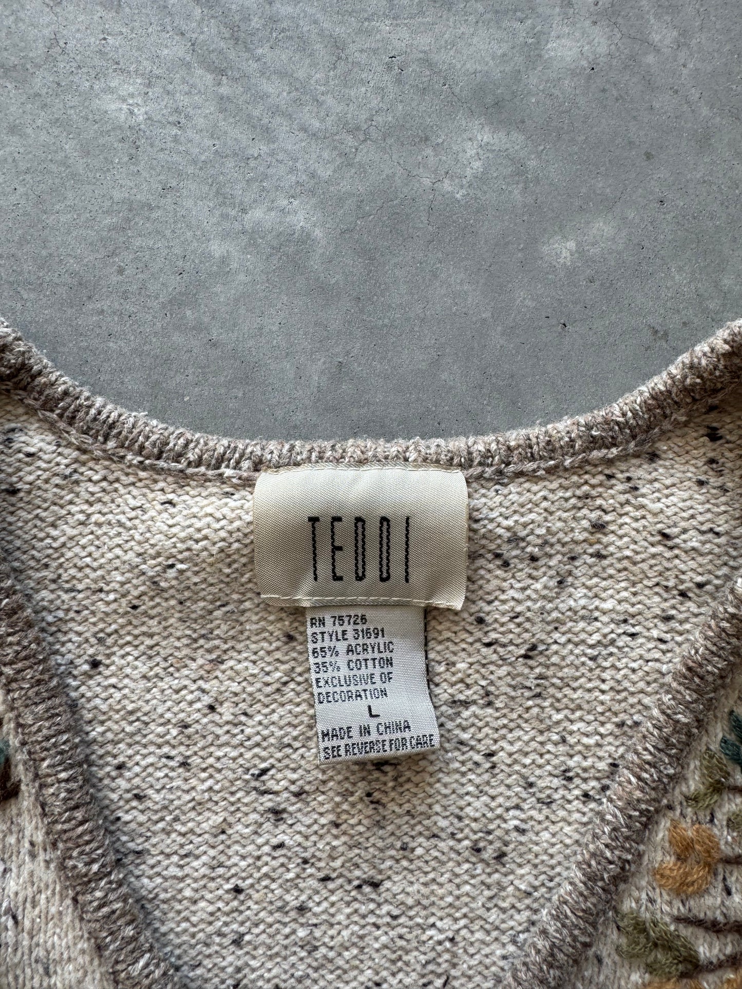 Vintage Fall Sweater Vest - L