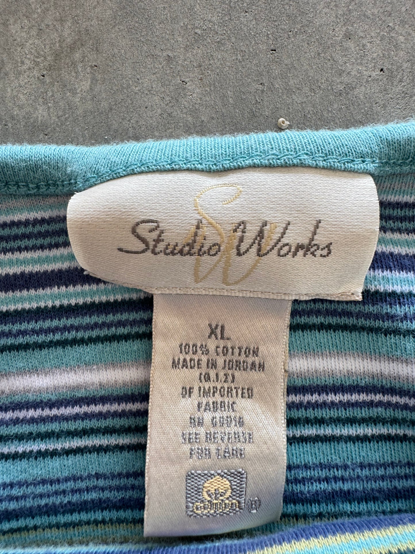 Vintage Women’s Striped Long Sleeve Tee - XL