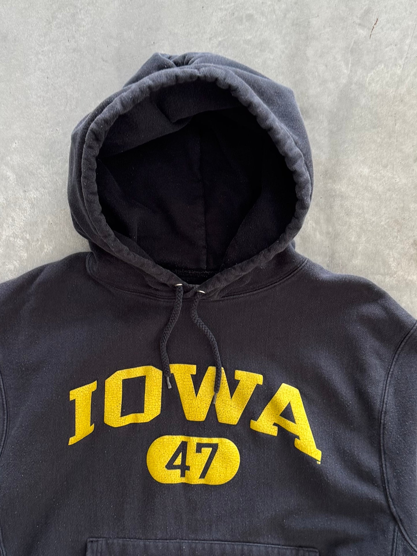 Vintage 90s Iowa Hawkeyes Champion Hoodie - L