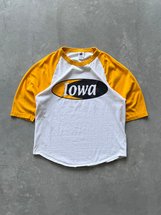 Vintage 90s Iowa Hawkeyes 3/4 Sleeve - M
