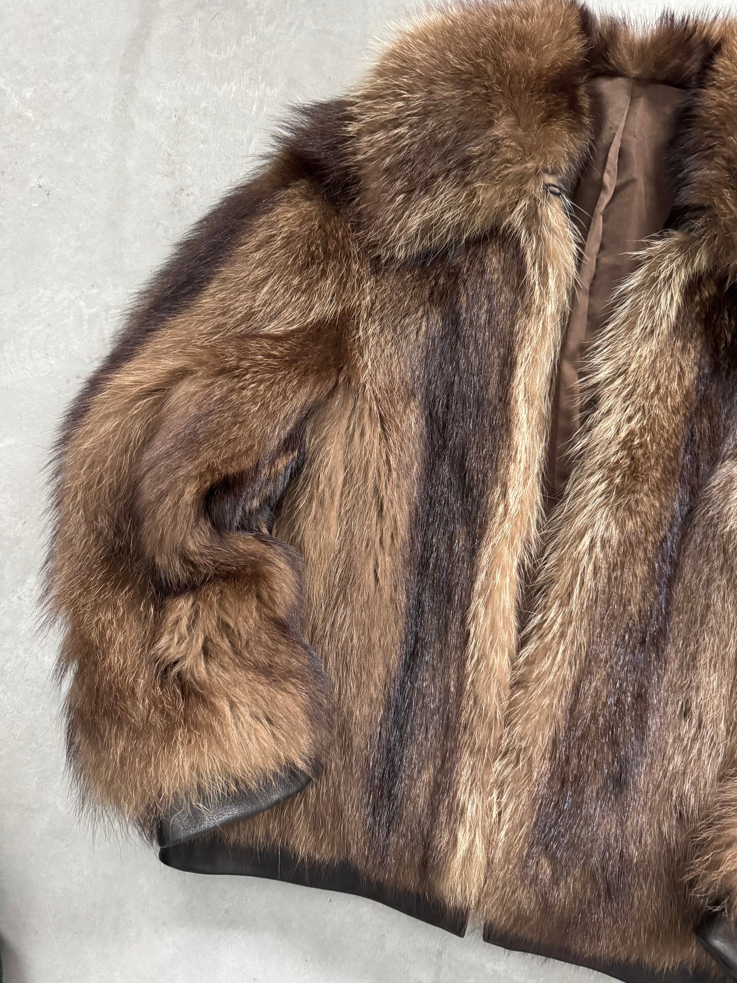 Vintage Real Fur Coat - L