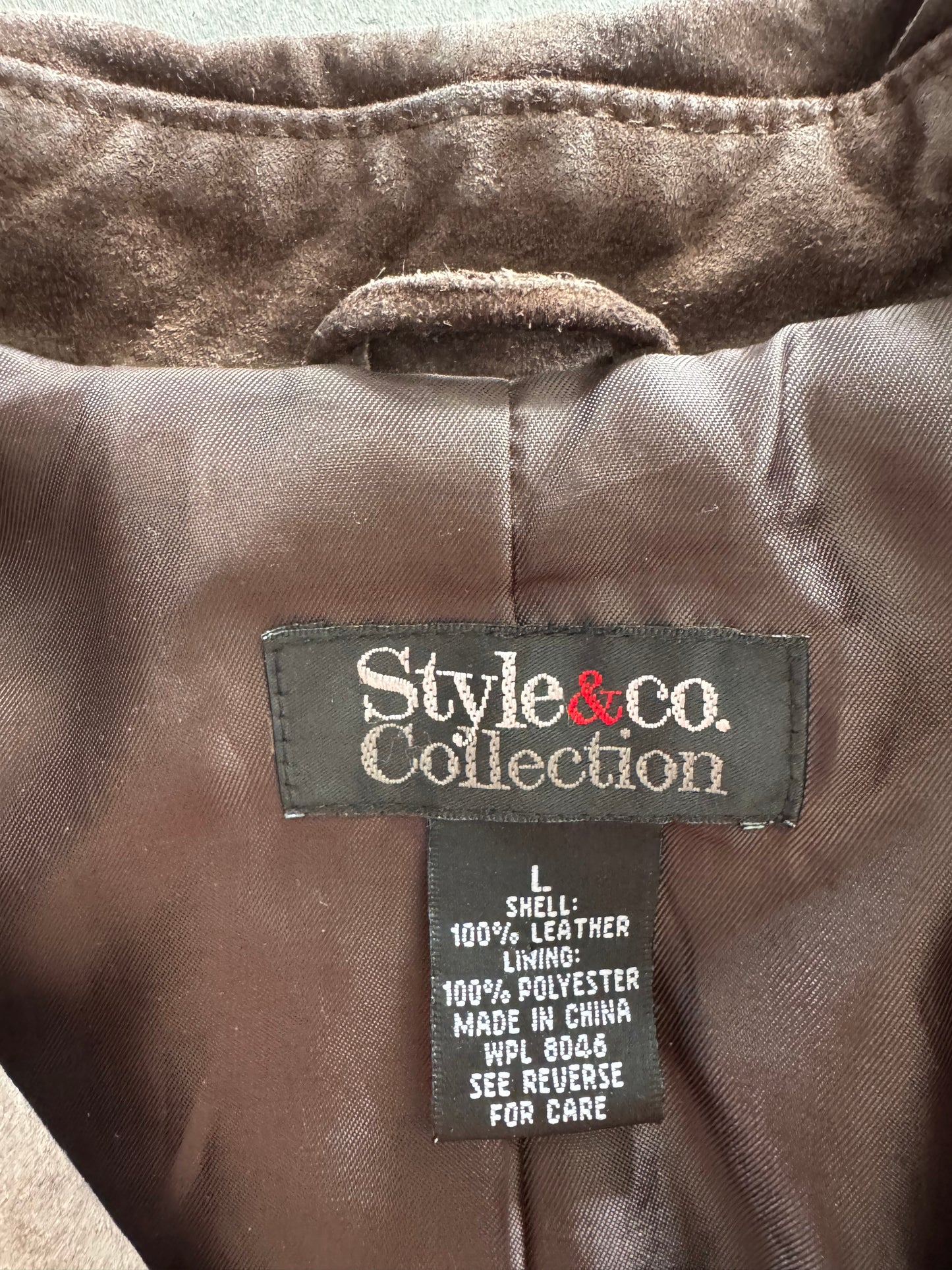 Vintage Suede Leather Women’s Jacket - L